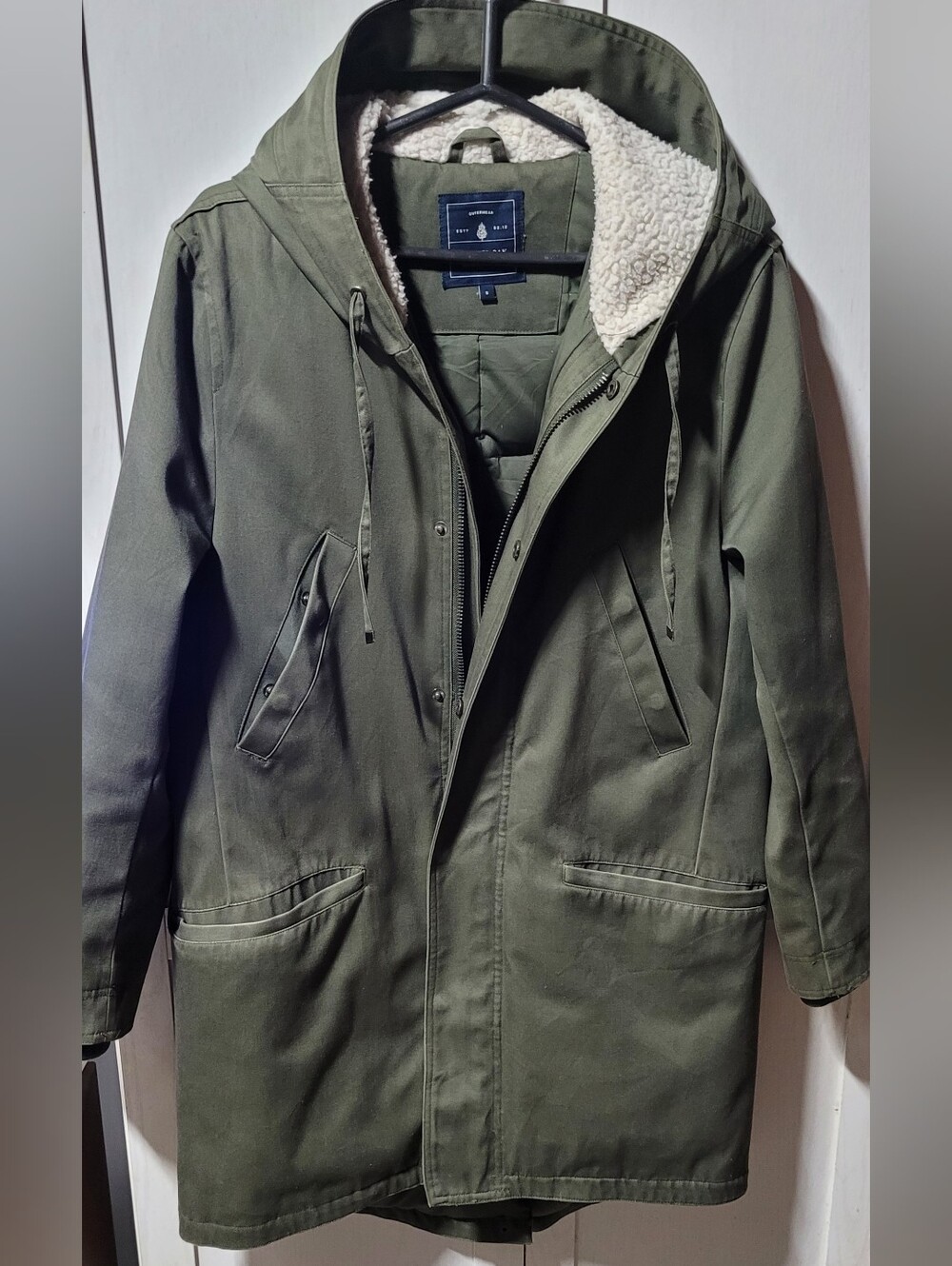 Frank and Oak Women's Down-Filled Winter Parka - Olive Green - Size S